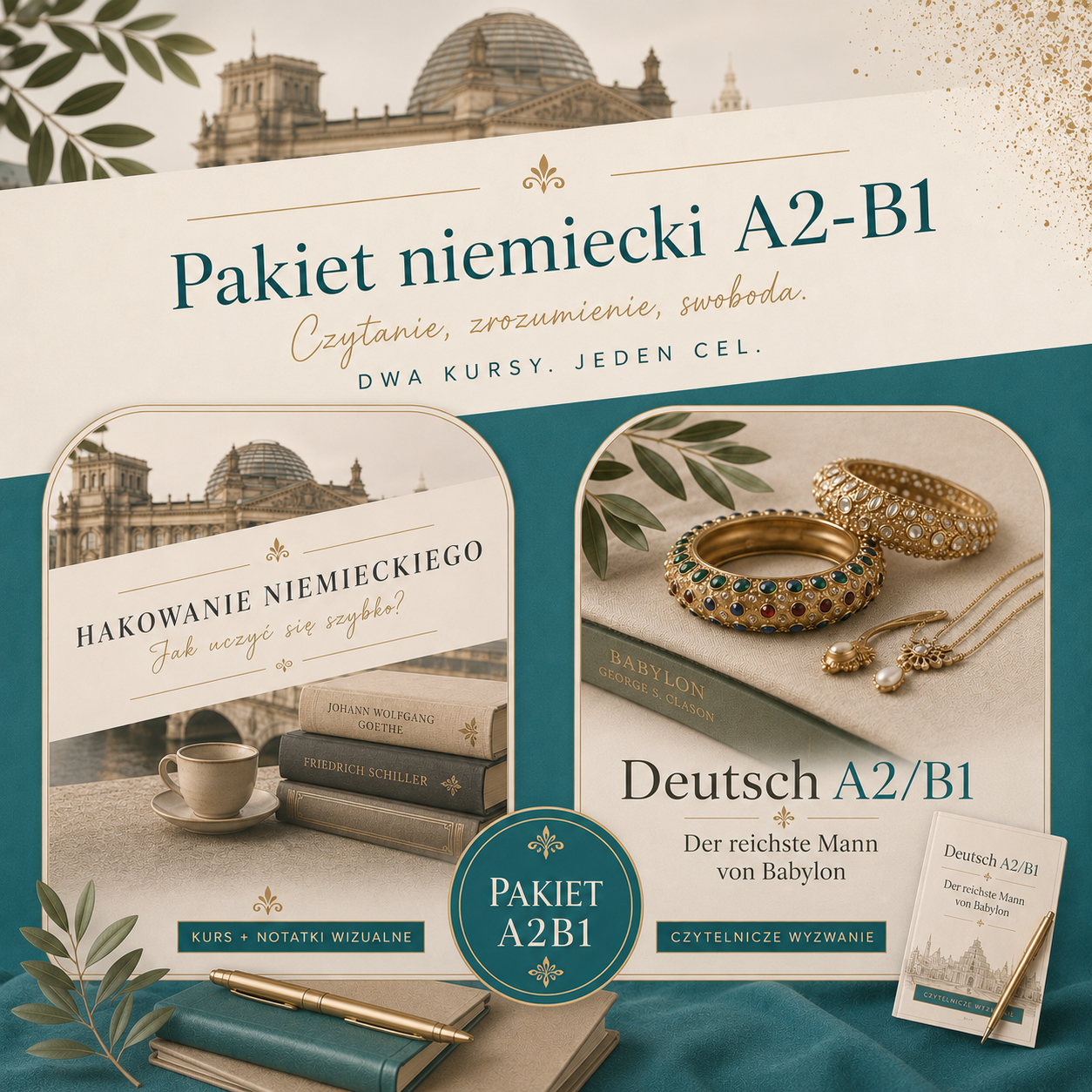 Pakiet Niemiecki A2/B1 Najbogatszy człowiek w Babilonie